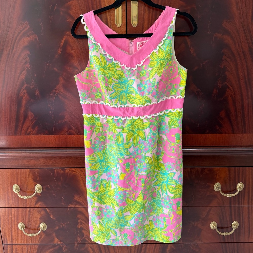 Lilly Pulitzer Originals Del Mar Shift Dress Big Squeeze Size 8